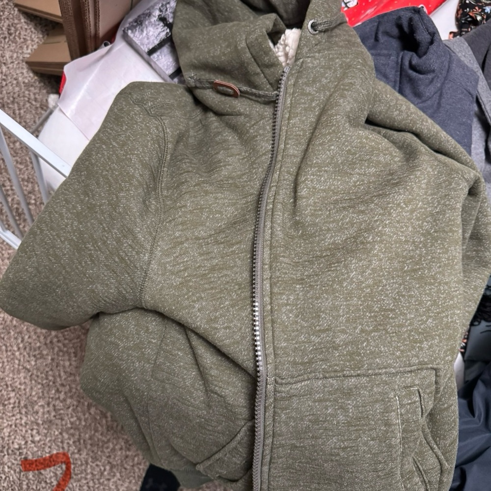 Buffalo David Bitton Green Puffer Jacket with Hood